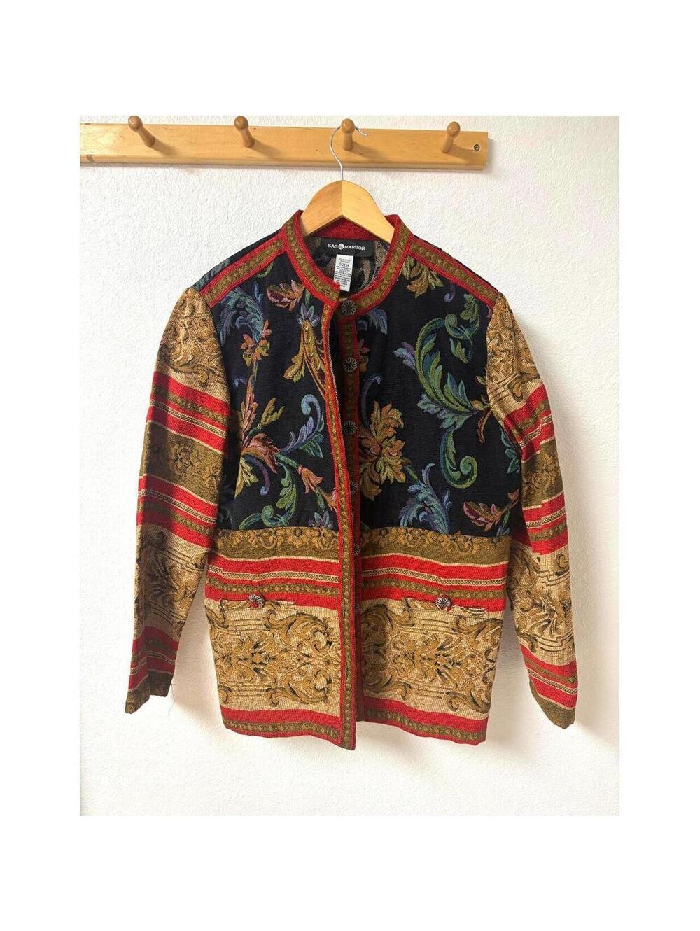 Sag Harbor Quilted Tapestry Coat Jacket